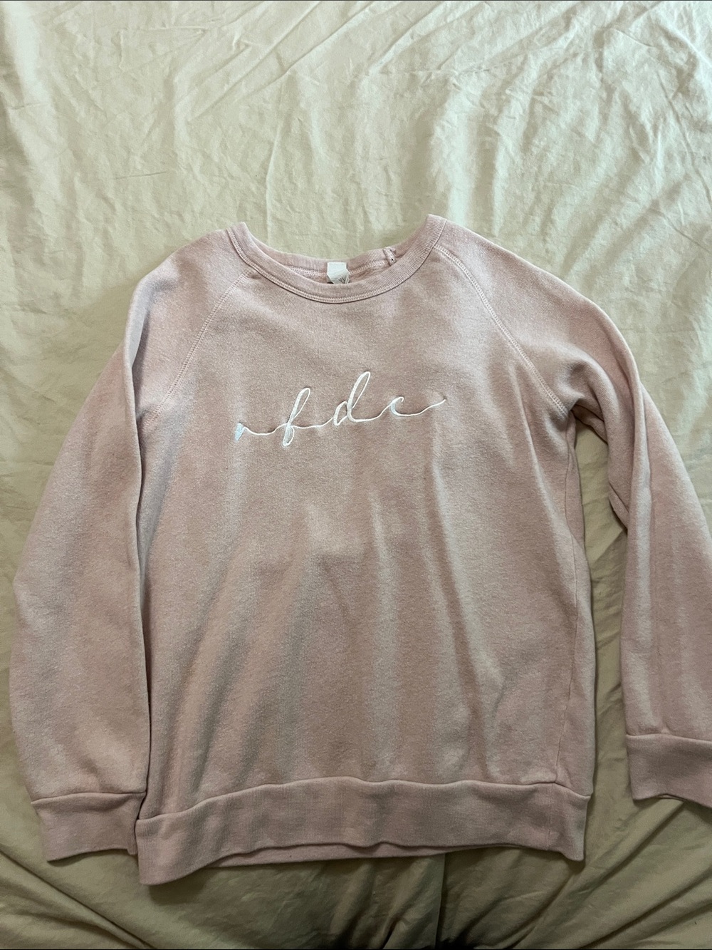 Alternative Pale Pink Embroidered Crew Sweatshirt